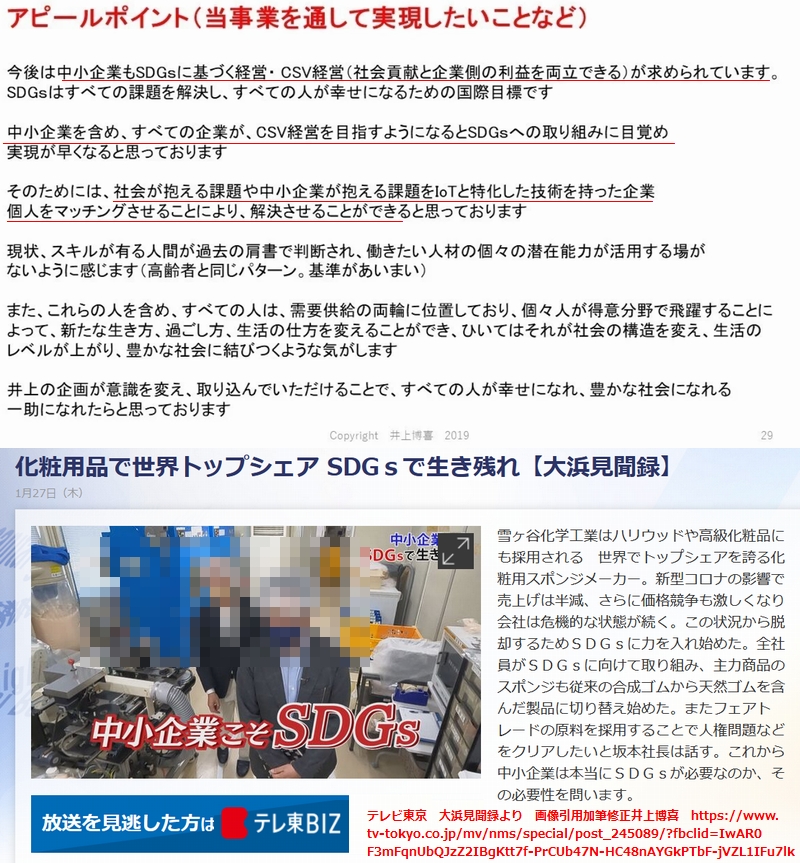 SDGs　井上博喜の取組